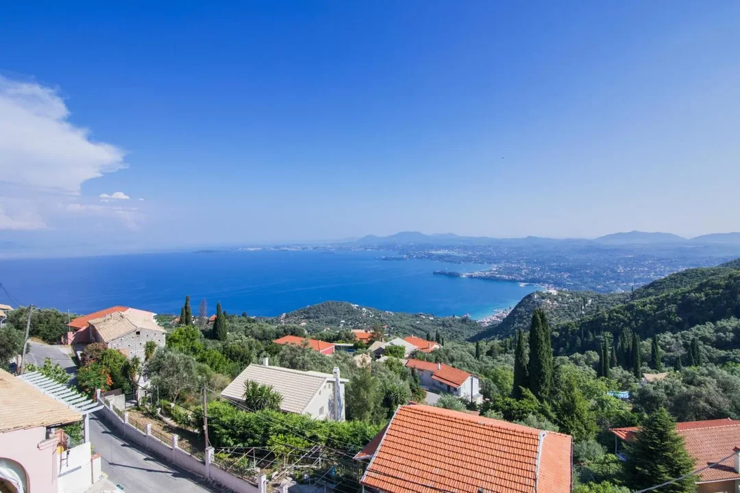 Panoramic view of Corfu from Spartilas