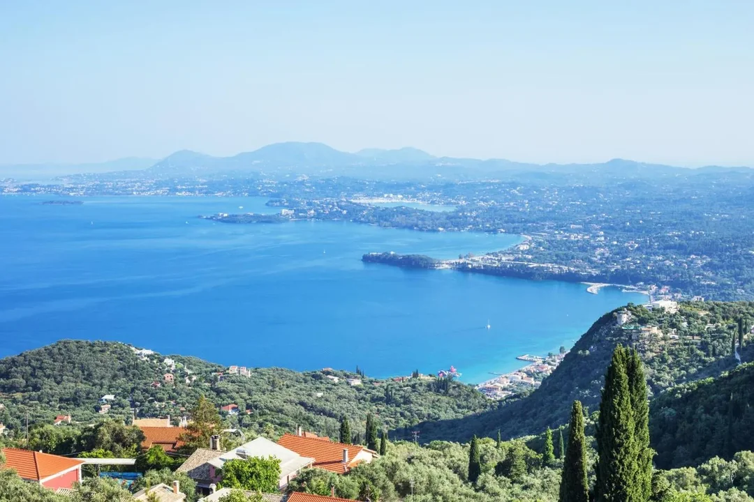 Corfu town panoramic view